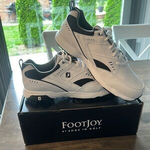 FootJoy Black and White Athletic Golf Shoes